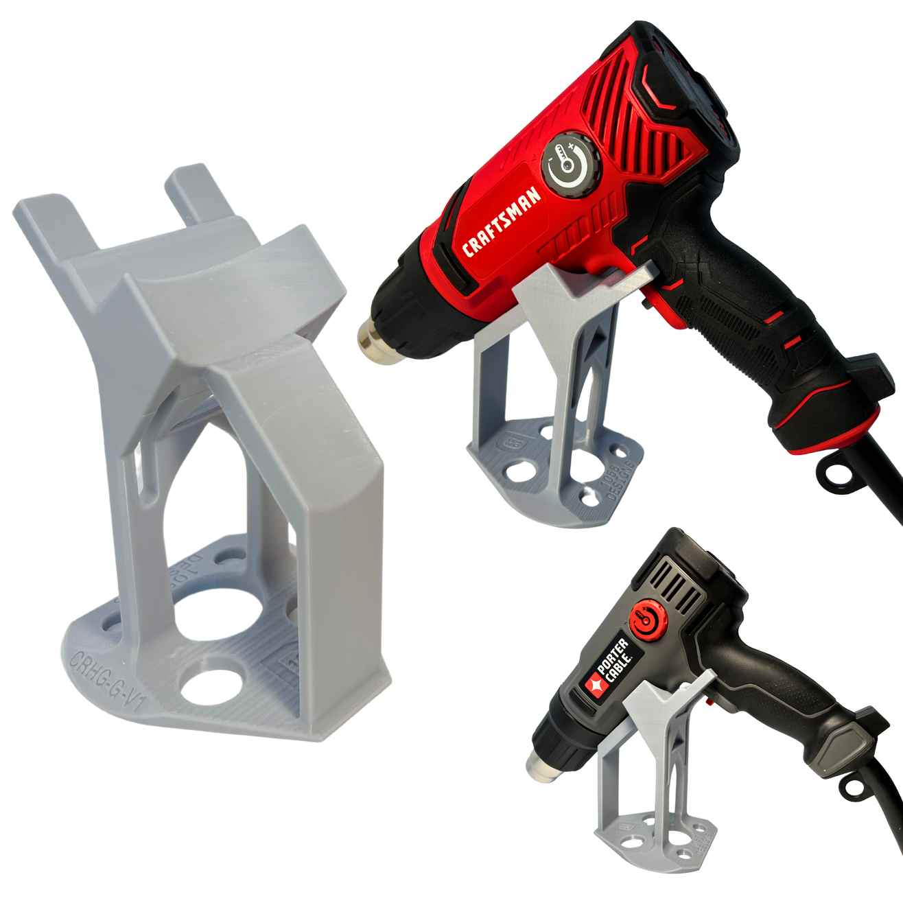 Heat Gun Stand Holder for CRAFTSMAN and PORTER-CABLE Heat Guns - 1058 Designs 01