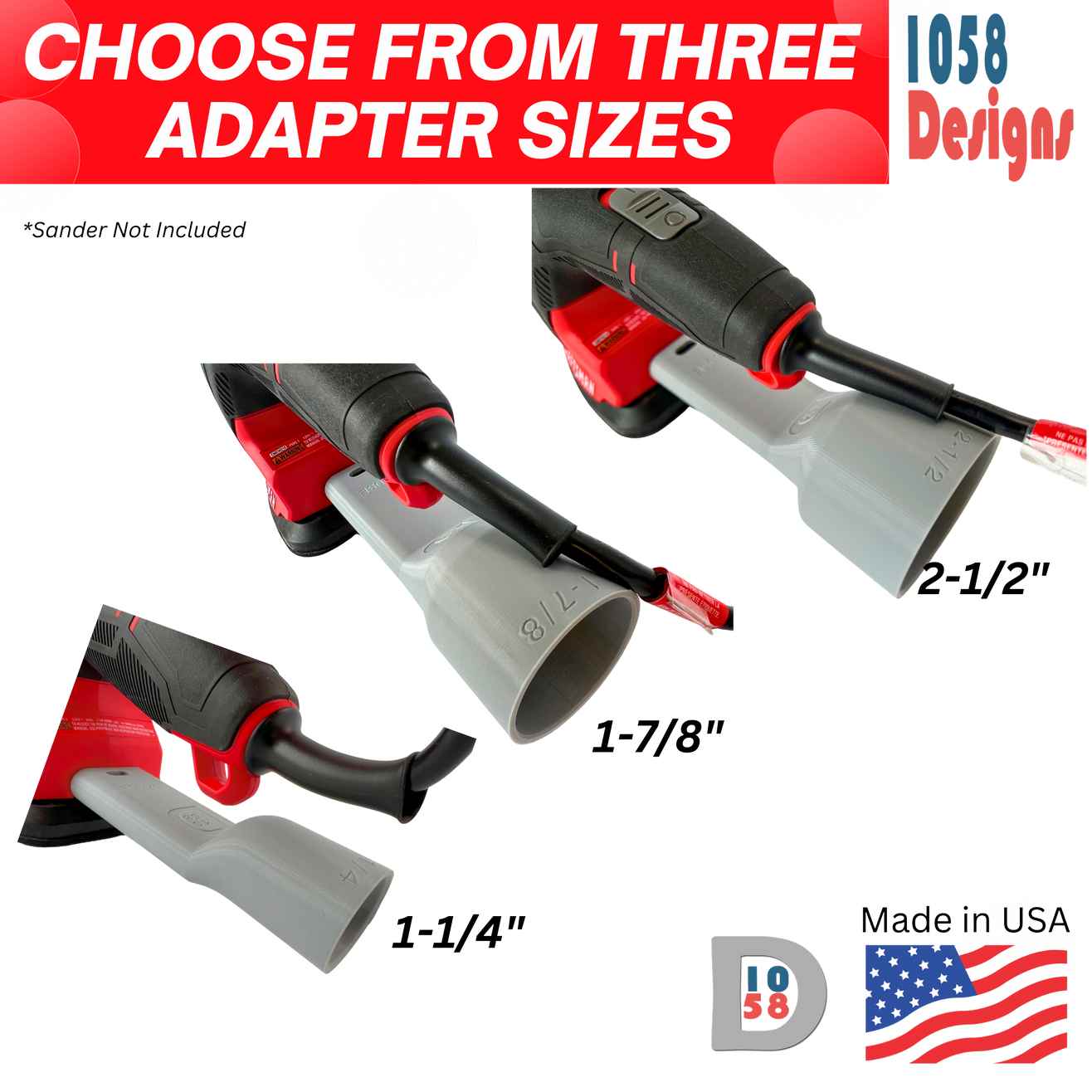 Sander Vacuum Adapter for CRAFTSMAN Detail Sander CMEW210 by 1058 Designs 02